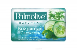 Palmolive Мыло туалетное Натурэль "Бодрящая свежесть", с экстрактами зеленого чая и огурца, 90 г