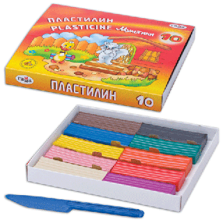 Пластилин Гамма "Мультики" 10 цветов
