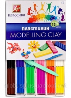 Пластилин Луч Классика 12 цветов со стеком