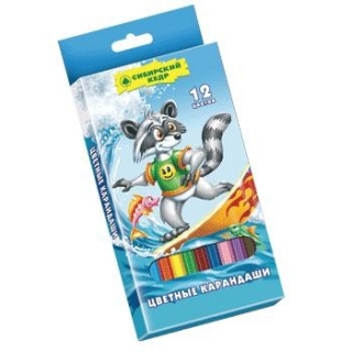 Карандаши 12 цветов "Сибирский Кедр. 