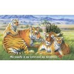 Пенал односекционный "Проф-Пресс Семейство тигров"