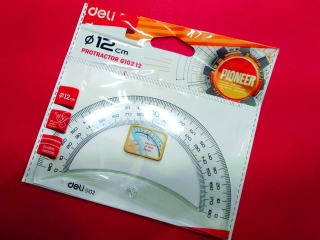 Транспортир 12 см deli 10212. 