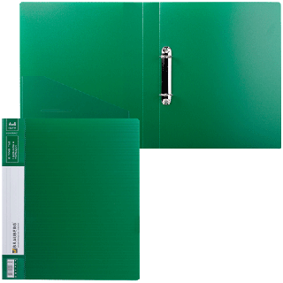  Папка на 2х и 4х - кольцах (A4,Зеленый) средней плотности