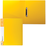 Папка на 2х и 4х - кольцах (A4, Желтый) средней плотности