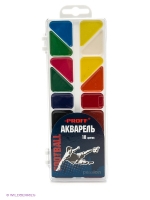 Акварель медовая 18 цв., без кисти, пласт. упак., Proff. Спорт