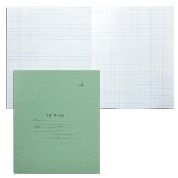 Тетрадь 12 л. зелёная обложка «Архбум», офсет, клетка с полями