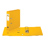 Папка-регистратор (Бокс-файл) А4 с двухсторонним покрытием из ПВХ, 50 мм (Желтый) КНР