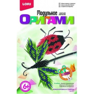 Модульное оригами Божья коровка и стрекоза Лори 