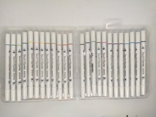 Фломастеры 24 цв с тонким и толстым концом