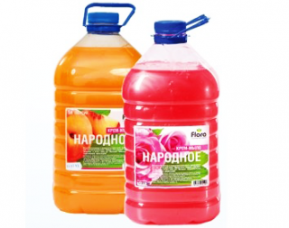 Жидкое крем-мыло "Народное" с перламутром