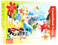 Пазл "Сказки", 120 элементов, русалочка и животные