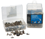  Кнопки канцелярские Deli 0022 металлические стальные (100 штук в упаковке)