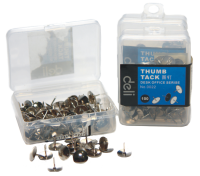  Кнопки канцелярские Deli 0022 металлические стальные (100 штук в упаковке)